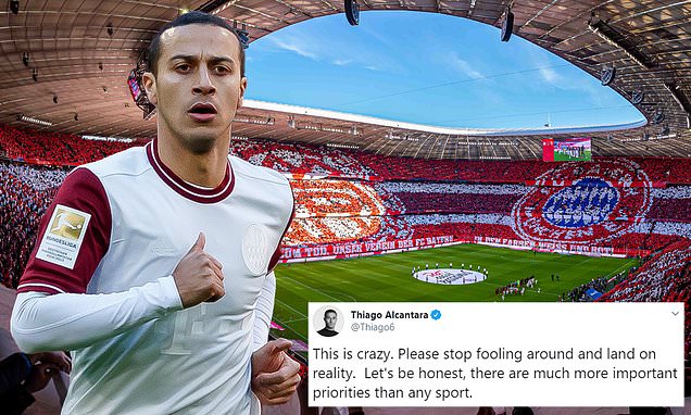 Bayern Munich’s Thiago Alcantara slams the DFL for not suspending games despite coronavirus - Bóng Đá