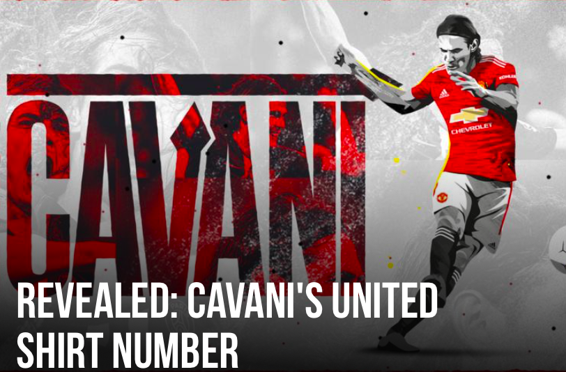 Edinson Cavani officially given Manchester United’s ‘cursed’ number seven shirt  - Bóng Đá