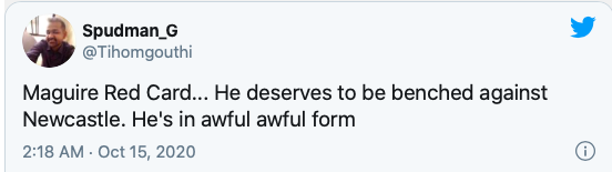 Manchester United fans say the same thing after Harry Maguire is sent off for England - Bóng Đá