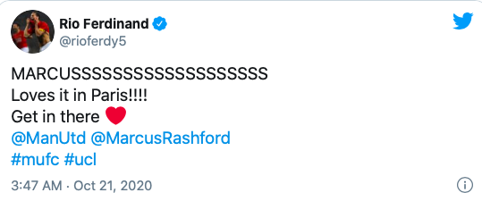 Rio Ferdinand reacts to Marcus Rashford’s goal in Man United’s 2-1 win over PSG - Bóng Đá