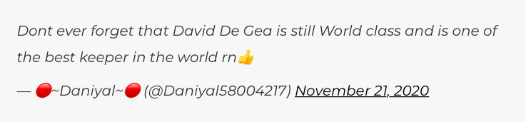 Manchester United fans react to David de Gea's performance - Bóng Đá