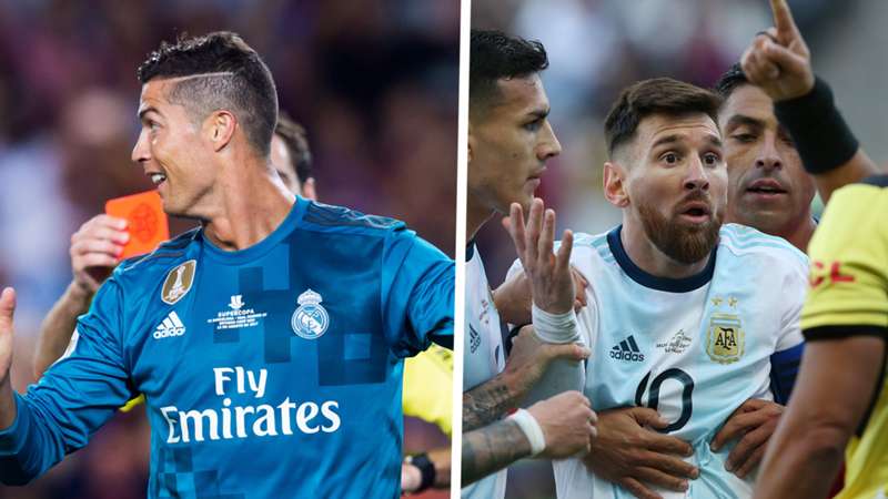Ai nhận nhiều thẻ đỏ hơn trong sự nghiệp: Messi hay Ronaldo? - Bóng Đá