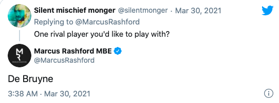 Rashford muốn sát cánh với De Bruyne.