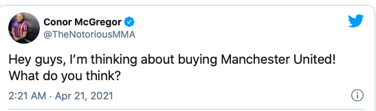 McGregor hints at buying Man Utd - Bóng Đá