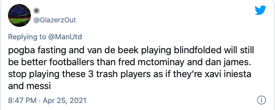 ‘Stop playing these 3 trash players’ – These Man United fans call for changes after lax first-half against rivals Leeds - Bóng Đá