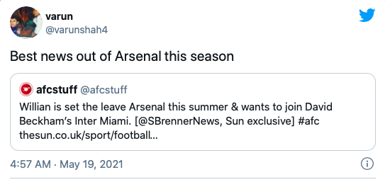 ‘YESSSSSSS’: SOME ARSENAL FANS ‘EXTREMELY HAPPY’ AFTER SEEING ‘GOOD NEWS’ ABOUT POTENTIAL EXIT - Bóng Đá