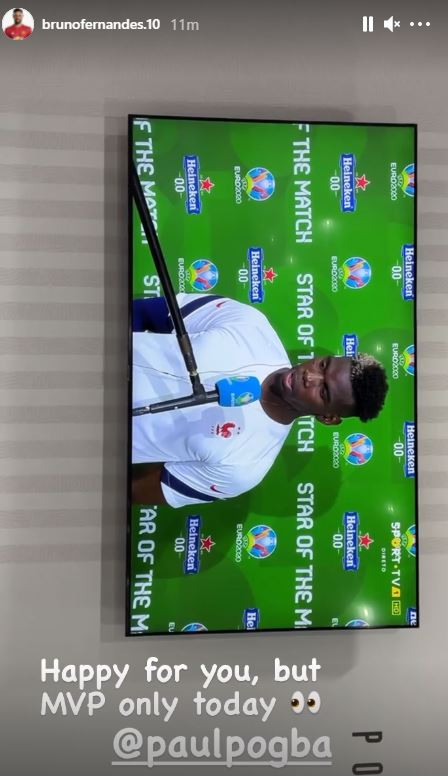 Bruno Fernandes sends message to Paul Pogba after France beat Germany in Euro 2020 opener - Bóng Đá
