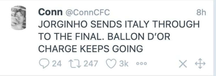 'Ballon d'Or impending!' - Chelsea fans go wild as Jorginho sends Italy to Euro 2020 final - Bóng Đá