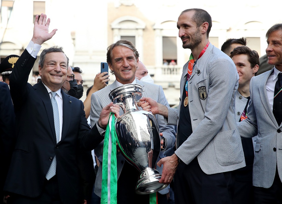 Tuyển Ý mừng công hoành tráng sau chức vô địch EURO 2020 - Bóng Đá