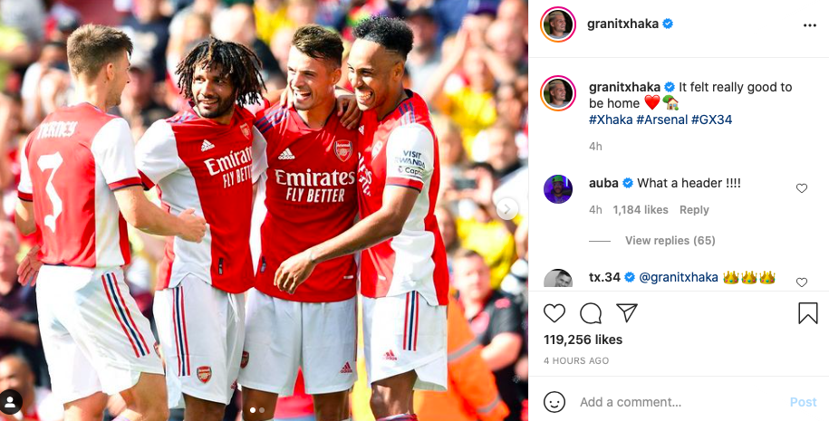 Granit Xhaka's seven-word Instagram message after surprise Arsenal transfer u-turn - Bóng Đá
