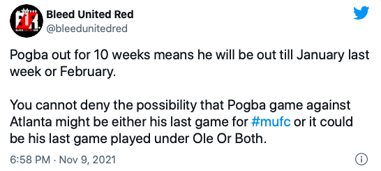 United fans react to news Paul Pogba could be out injured for 10 weeks - Bóng Đá