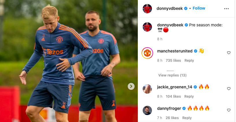 Donny van de Beek breaks silence after first session back at Manchester United with Erik ten Hag - Bóng Đá