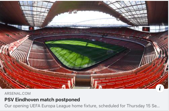 CHÍNH THỨC! Trận đấu của Arsenal ở cúp châu Âu bị hoãn - Bóng Đá