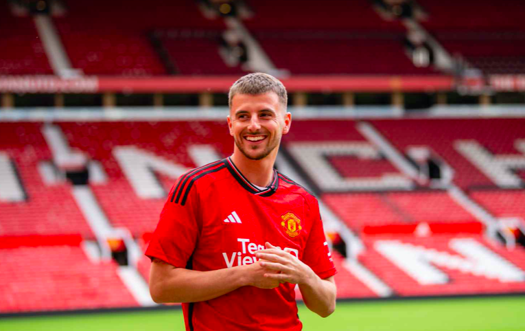 Hình ảnh của Mount trên trang chủ Man Utd.
