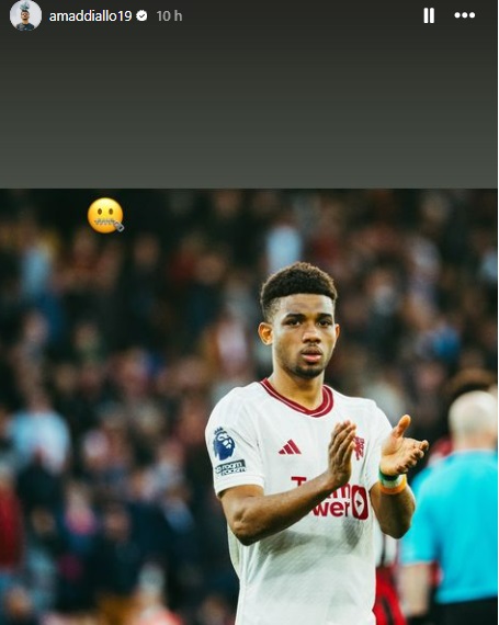 Động thái khó hiểu của Amad Diallo sau trận.