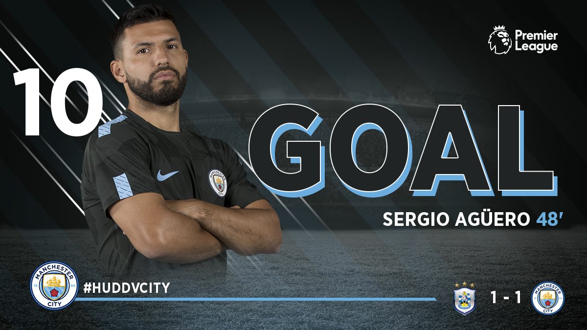 TRỰC TIẾP Huddersfield Town 1-1 Man City: Aguero lập công - Bóng Đá