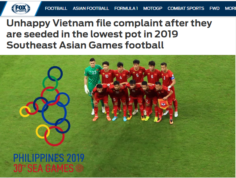 Báo châu Á: Việt Nam có cơ sở để khiếu nại cách chia hạt giống SEA Games 30 - Bóng Đá