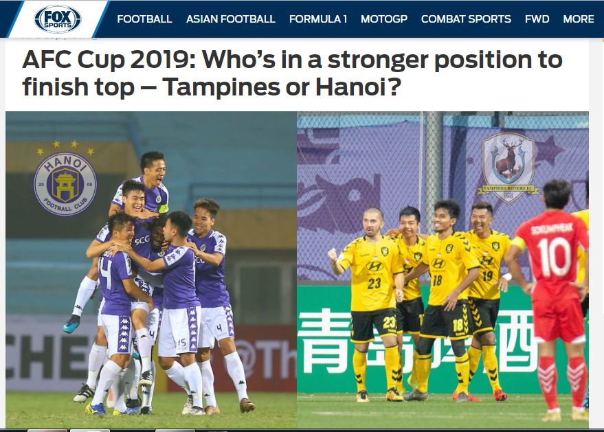 Báo châu Á: Cơ hội nào cho CLB Hà Nội giành ngôi đầu bảng ở AFC Cup 2019? - Bóng Đá