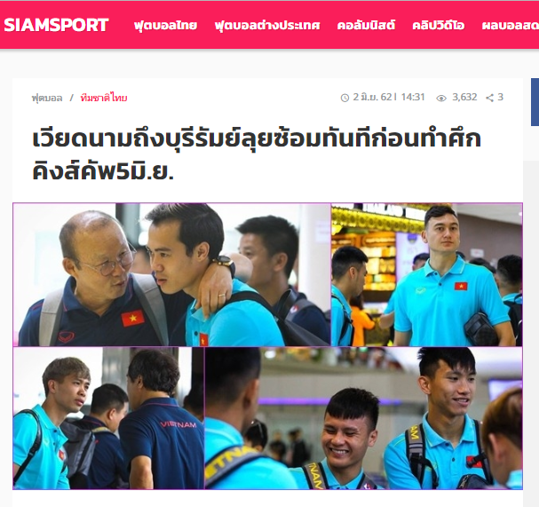 Báo Thái Lan: ĐT Việt Nam đầy đủ anh tài, đã đặt chân đến Buriram (Siamsport) - Bóng Đá