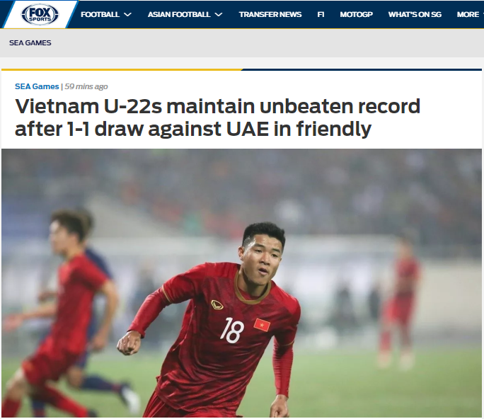 Báo châu Á: Hoà UAE, U22 Việt Nam tạo nên một cột mốc lịch sử - Bóng Đá