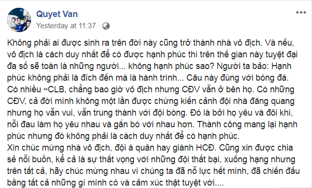 Văn Quyết trải lòng, nói lời ẩn ý về HAGL? - Bóng Đá