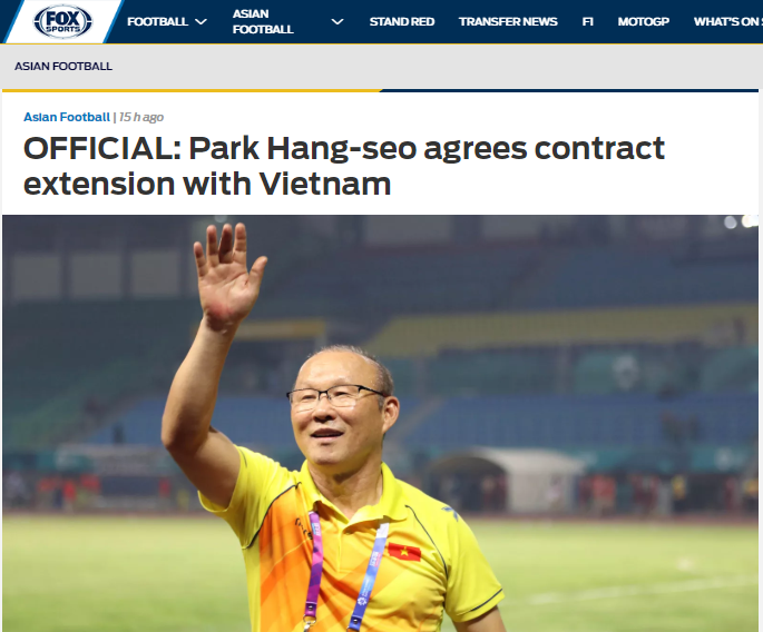 Báo châu Á: NHM Việt Nam nhận tin cực vui từ HLV Park Hang-seo - Bóng Đá