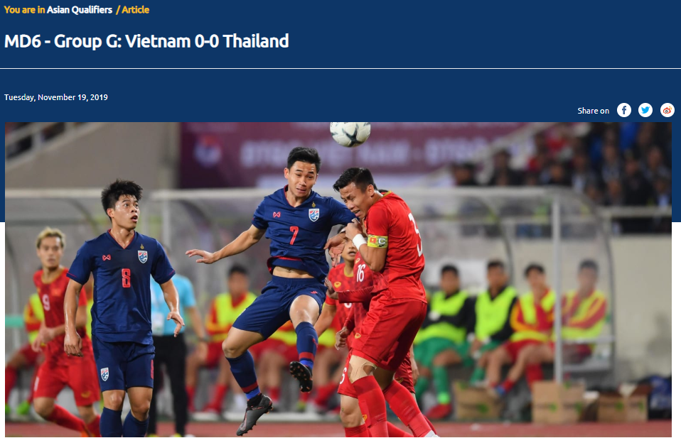 Trang chủ AFC chỉ ra cầu thủ xuất sắc nhất ĐT Việt Nam trận gặp Thái Lan - Bóng Đá