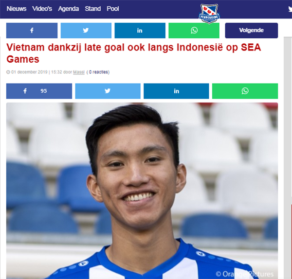 Báo Hà Lan nói 1 điều về bàn thắng siêu phẩm của Hoàng Đức vào lưới Indoneisa - Bóng Đá