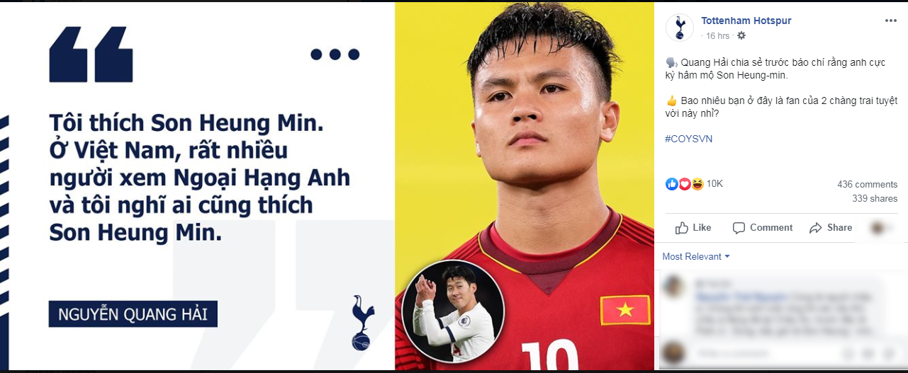 Sau Văn Hậu, Tottenham bất ngờ nhắc đến Quang Hải vì 1 lý do bất ngờ - Bóng Đá