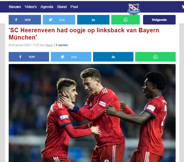 Heerenveen sắp tậu sao Bayern, vị trí của Đoàn Văn Hậu bị đe doạ 