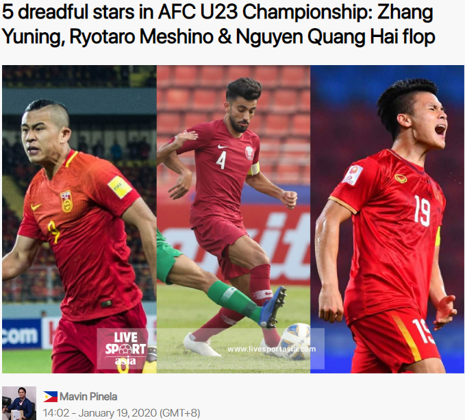 Quang Hải lọt top 5 cầu thủ gây thất vọng tại VCK U23 châu Á 2020 - Bóng Đá