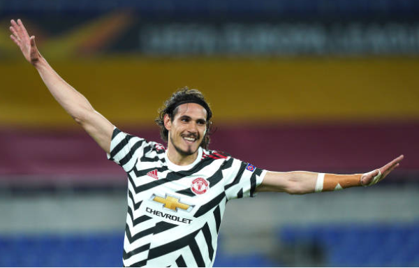 Cavani lập cú đúp trong trận tái đấu AS Roma.