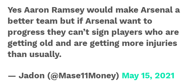 CĐV Arsenal nói thẳng quan điểm về việc tái hợp với Aaron Ramsey - Bóng Đá