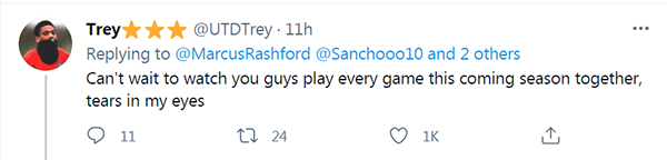 "Không thể chờ đến lúc 2 chàng trai này thi đấu cùng nhau qua từng trận đấu ở mùa giải tới. Tôi đã khóc đấy."