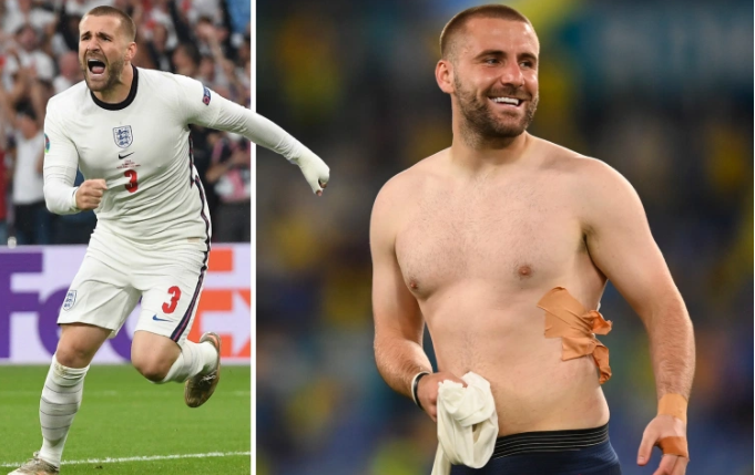 England hero Luke Shaw played Euro 2020 final, semi-final and QF with BROKEN RIBS – showing how much it meant to him - Bóng Đá