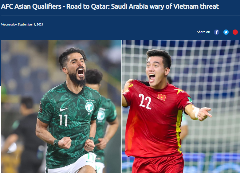 Trang chủ AFC: Saudi Arabia hãy coi chừng ĐT Việt Nam - Bóng Đá