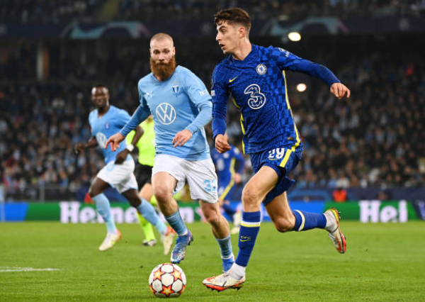 Havertz sở hữu 2 cơ hội ngon ăn trong trận gặp Malmo.