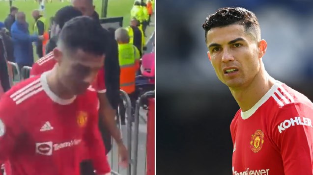 Cristiano Ronaldo apologises for incident with Everton fan after Manchester United defeat - Bóng Đá
