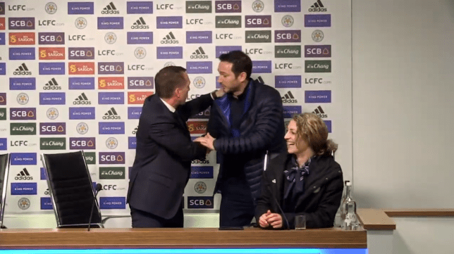 Frank Lampard interrupts Brendan Rodgers’ press conference to say goodbye after Chelsea draw - Bóng Đá
