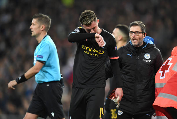 Aymeric Laporte fights back tears after being forced off during Manchester City’s Champions League clash against Real Madrid - Bóng Đá
