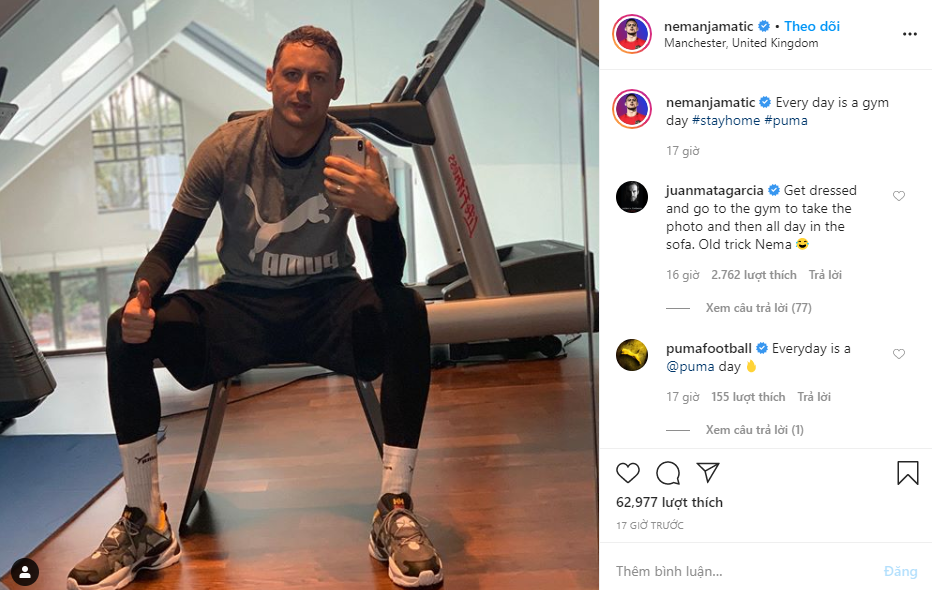 Juan Mata troll Nemanja Matic in Instagram - Bóng Đá