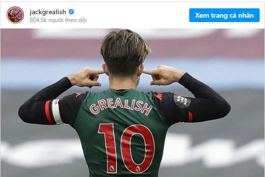 Jack Grealish posts cryptic response to Manchester United links on Instagram - Bóng Đá
