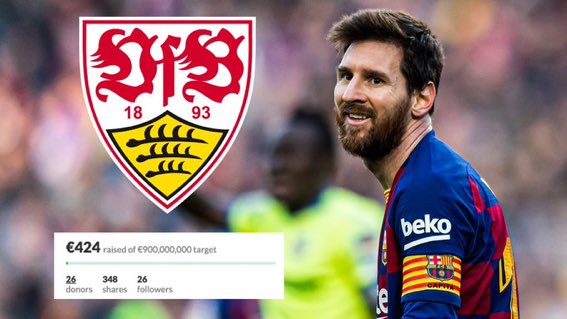 German fan raises hundreds of euros in effort to lure Lionel Messi to Stuttgart - Bóng Đá