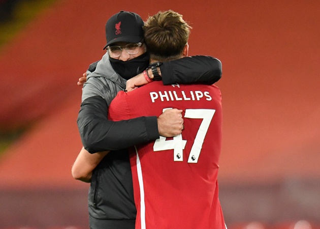 'HE'S A MONSTER' | KLOPP FULL OF PRAISE FOR PHILLIPS ON HIS LEAGUE DEBUT - Bóng Đá