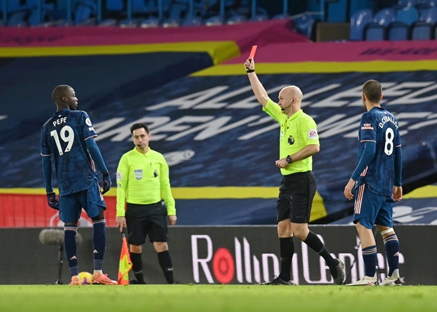 He let the team down’ – Mikel Arteta slams Nicolas Pepe after red card in Arsenal’s draw with Leeds - Bóng Đá