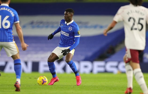 2. Cùng thành tích 86 pha tắc bóng là Yves Bissouma của Brighton, người đang được cả Liverpool, Real Madrid và Manchester United để mắt.