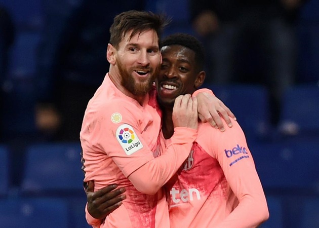 Barcelona star Ousmane Dembele has revealed that Lionel Messi has played a crucial role in his upturn in form this season. - Bóng Đá