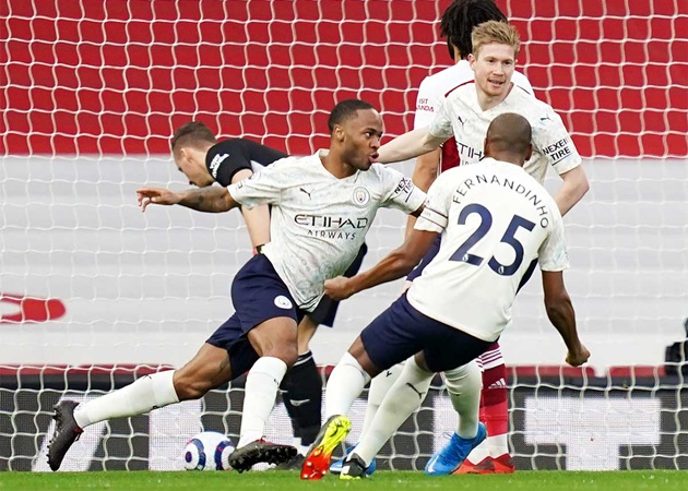 3 trong số 9 bàn thắng mà Raheem Sterling ghi được ở mùa này đến vào tháng Hai (ở các trận gặp Burnley, Liverpool và Arsenal).