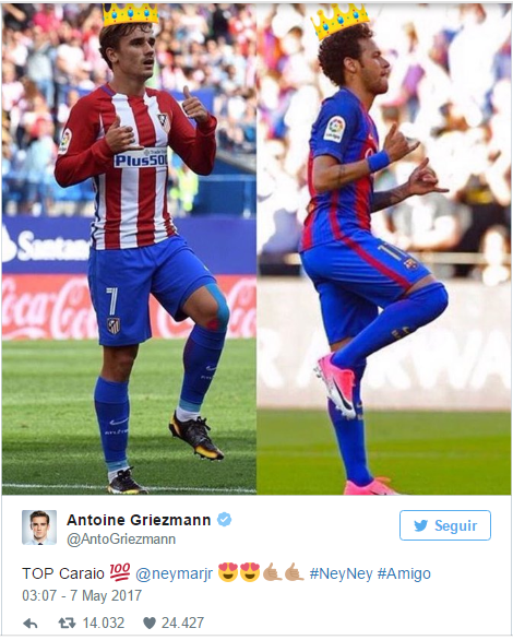 Griezmann 'phát cuồng' với màn trình diễn của Neymar trước Villarreal - Bóng Đá