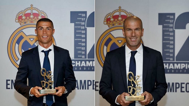 Zidane cùng trò cưng Ronaldo được bình chọn xuất sắc nhất Châu Âu - Bóng Đá